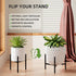 8"-12" 9.5" 1 Pack Plant Stand Indoor Adjustable Pot Holders, Metal Plant Stand Outdoor, Anti-Rust Black Metal Plant