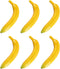 OLIREXD 6PCS Individual Fake Fruit Bananas - Artificial Fruit Lifelike Simulation Bananas for