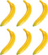 OLIREXD 6PCS Individual Fake Fruit Bananas - Artificial Fruit Lifelike Simulation Bananas for