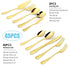Gold Silverware Set for 8, OGORI 45-Piece Stainless Steel Flatware Set with Serving Utensils