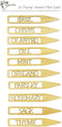 Vyperion 6" 1" Bamboo Plant Labels | Laser Cut x Weatherproof Plant Markers, Outdoor Plant Markers, Herb Garden Signs