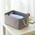 2 Pack Closet TheWarmHome Large Storage Bins Basket, Grey Fabric Storage Cubes for Changing Table Nursery Livingroom