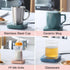 suntchen (4" 5") Coffee Mug Cup Warmer Coaster for Coffee Tea Cocoa Milk Food Fruits Candle, Aluminum Metal Panel, Safe
