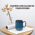 Set 4, 15 Set HASENSE Coffee Mugs of Ounce Porcelain Mug with Handle for Morning Coffee Tea and Cocoa, Ceramic Coffee