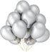 PMLAND 100 Pieces Silver Latex Balloons - 12 Inches for Party Birthday Wedding Engagement Holiday Decorations