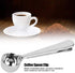 2 in 1 Coffee Tea Spoon Stainless Steel Measuring Spoon with Bag Sealing Clip for Kitchen
