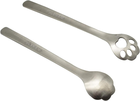 Maydahui 6PCS Cat Paw Spoon, 5.8 Inch Hollow Out Coffee Spoons, 18/10 Stainless Steel for Dessert, Ice Cream