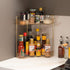 2-Tier Counter Countertop shuang qing Corner Bathroom Organizer Classic Storage Shelf for Makeup, Perfume & Toiletries