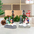 Christmas Town Village Decorations, Battery Operated Resin Scene Village Houses with LED Light