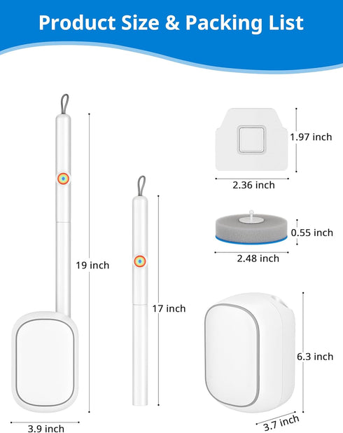 TidyTale Set, 12 Disposable Toilet Cleaner Wand and Holder Wall Mounted Toilet Bowl Brush Kit with Refill Heads