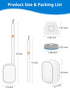 TidyTale Set, 12 Disposable Toilet Cleaner Wand and Holder Wall Mounted Toilet Bowl Brush Kit with Refill Heads