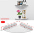 Cosmos 2 Pcs Acrylic Wall Mount Floating Corner Shelves Quarter Round Shower Shelf Hanging Corner Shelves Wall Storage