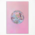 xbsifyiooa Silver Disco Ball Canvas Wall Art, Bright Pastel Pink Girly Poster, Trendy