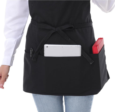 Chef Apron for Men and Women with Pockets - Aprons for Cooking and Serving