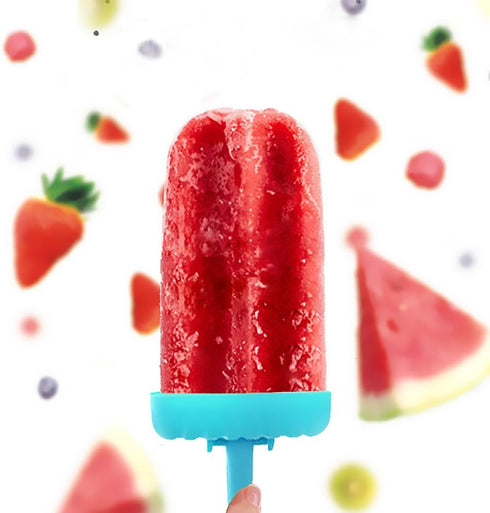 Ozera Set of 6 Reusable Popsicle Molds, Durable Ice Pop Maker Trays for Popsicles Making with Funnel & Brush