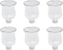 4E's Pack 6 (2.75" Novelty Clear Glass Votive Cups with Peg - of - Tulip Votive for Candelabra Candle Holder, Home