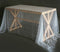 Table Runner for Wedding Arch Decorations - Bridal Shower Decor Fabric with Embroidered Sheer White Tablecloth for