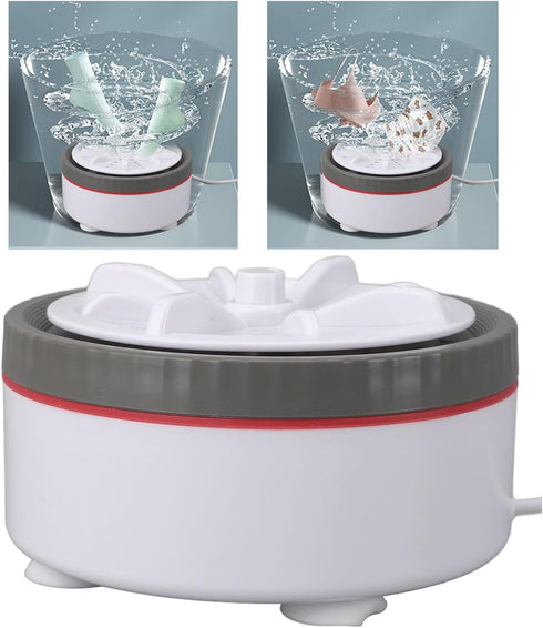 Mini Turbo Washing Machine, USB Portable Small Clothes Washer for Travel, Timed Adjustable Laundry Washer