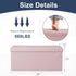 30in 660lbs, DUMOS Storage Ottoman Bench, Storage Bench Foot Rest Stool with Padded Seat, Bedroom Bench with for Living