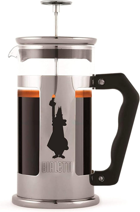 Bialetti 6860 Preziosa Stainless Steel 3-Cup French Press Coffee Maker, Silver