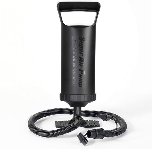 Hand Pump - Double Quick Air Pump for Inflatable, Portable Manual Air Pump with 3 Nozzles for Outdoor Use