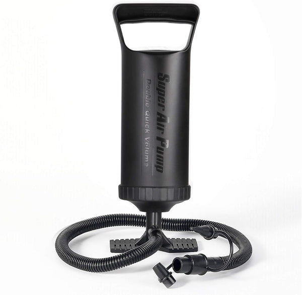 Hand Pump - Double Quick Air Pump for Inflatable, Portable Manual Air Pump with 3 Nozzles for Outdoor Use