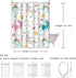Emvency Shower Curtain Kids Rainbow Blue Pattern, Unicorns Pink Baby Girl, 72 x 72 Inches Set with Hooks