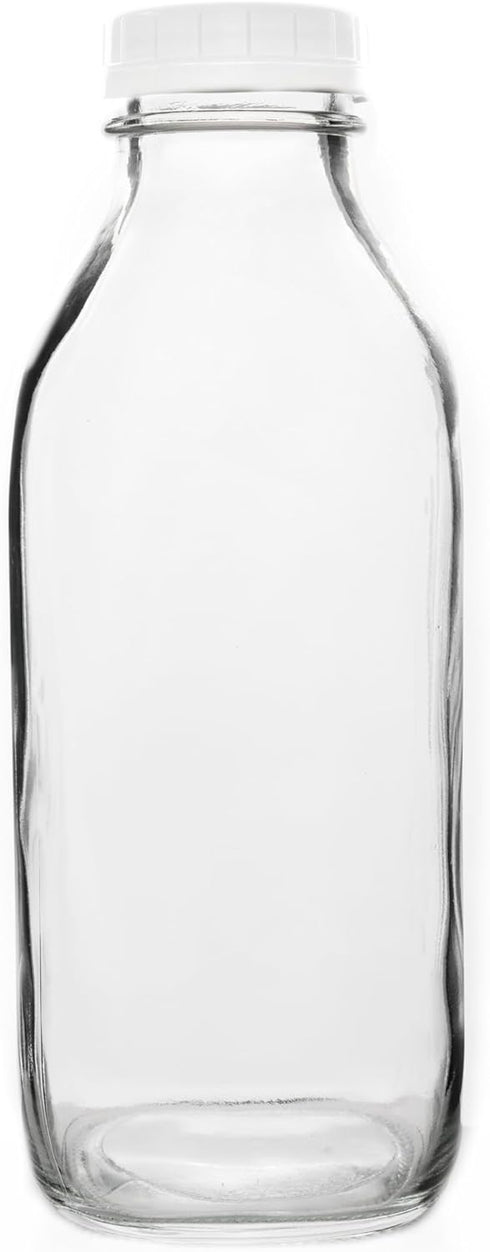 Fox Run Glass Classic Milk Bottle With Lid, 32 oz or 1