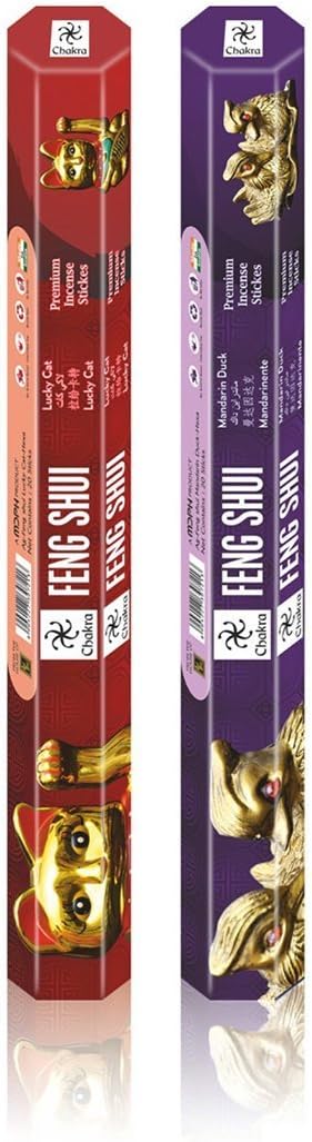 Fengshui Premium Natural Incense Sticks, 20 Sticks Per Box for Home or Workplace, Alluring Aroma Sticks