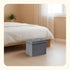 Grey,16.5"x12.6"x12.6" PINPLUS Storage Ottoman with Benches Foot Rest Stool, Folding Velvet Shoes Chest for Bedroom