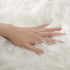 2x3 SERISSA Faux Sheepskin Fur Area Rug White Fur Chair Cover Seat Pad Small Fuzzy Rug for Bedroom Floor Sofa Living