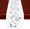 Simhomsen Double Thickness Rustic Embroidered Floral Table Runners, 14 × 53 Inch