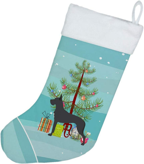 BB2993CS Great Dane Merry Christmas Tree Stocking by Caroline's Treasures, Fireplace Hanging Stocking for Holiday Decor