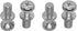 DA61-03734A DA61-11161A Handle Fixer Replacement for Refrigerator Door Handle Mounting Stud Screw (4 Pack)