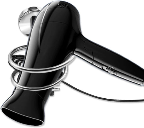 Bathroom Hair Dryer Holder, Wall Mount Hair Care Tools Holder, Chrome Finished Stainless Steel