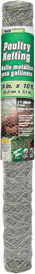 YARDGARD 308400B Poultry Netting - 24 by 10-Feet, Galvanized Fence