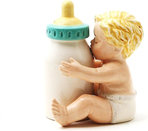 Pacific Giftware Baby with Bottle Attractives Salt Pepper Shaker Made of Ceramic