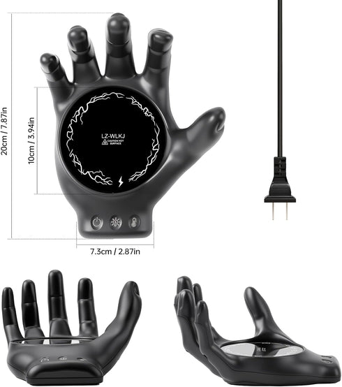 LZ-WLKJ Set 3 Settings 8H Devil's Hand Heating Mug Warmer & Mug - Temp & Timer, Coffee Cup Warmer Plate for Desk Auto