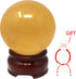 Feng Shui Natural Citrine Crystal Sphere Ball, 2" + Stand and Free Red String Bracelet Y1386