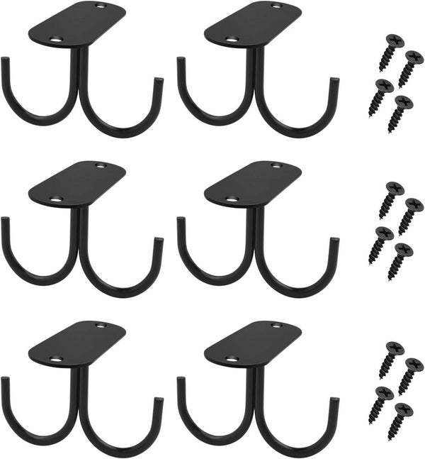 Mocoum Black Under Cabinet Mug Hooks - Rustic Organizer Rack for Mugs and Kitchen Utensils