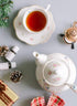 7 Oz Sets Set-Coffee Set FD-TCS11 (Set 6) Jusalpha Porcelain Tea Flower Series Tea Cup and Saucer Cup with Saucer