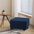 Flamingo P Spandex Elastic Rectangle Footstool Sofa Cover Stretch Storage Ottoman Slipcover for Living Room Soft