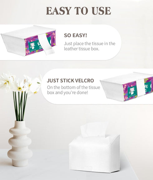 Livelab Paper Towels Cover Compatible with Kleenex Disposable Paper Hand Towels, PU Leather Tissue Box Holder Dispenser