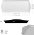 2pc Set, Calypso Basics by Reston Lloyd Melamine Tray Rectangular Serving/Ottoman Tray with Handles and Matching Small