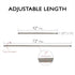 Design House Classic Adjustable Shower Rod, 43 to 72-inch, Brushed Nickel for Bathroom