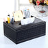 PU Leather Tissue Box Cover, Multifunctional Holder with Stationery Remote Control Box, Elegant Home Napkin Holder