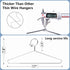 Amber Home 20 Pack Heavy Duty Metal Shirt Coat Hangers, 17 Inch Stainless Steel with Polished Chrome