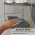 Kitchen Spice Rack Standing Shelf, 2-Tier Corner Storage Shelf, Bathroom Countertop Organizer, Gold & Black