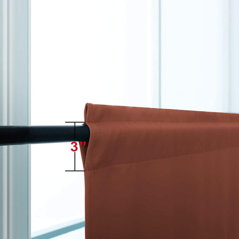 KOUFALL Fall Curtain Valances - Rustic Farmhouse Boho Western Curtains for Kitchen Windows, Terracotta Rust