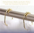 2 Lb. Depot Wide Shower Curtain Rings - Set of 12 Easy Glide Rollers with Decorative Gold Finish